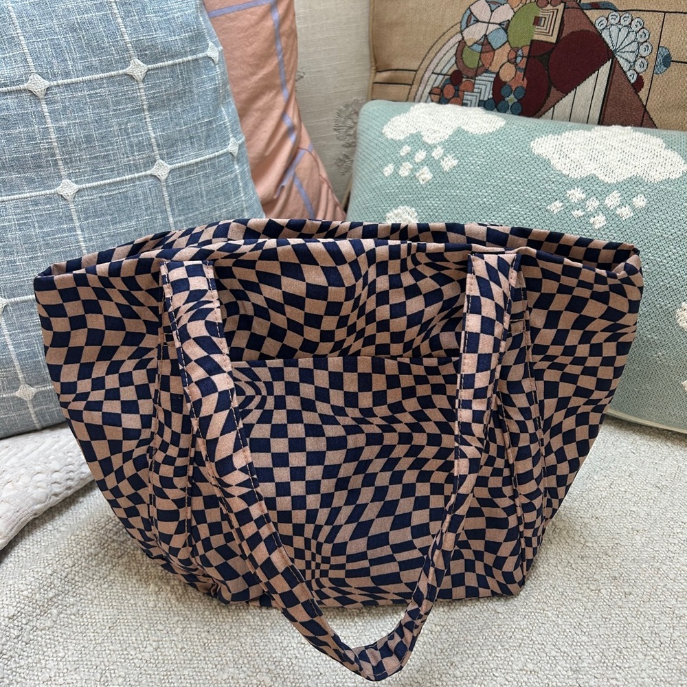 Baggu Trippy Check Mini Cloud EUC